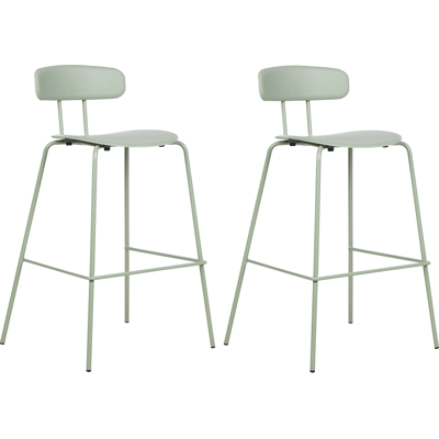 Beliani SIBLEY Vaaleanvihreät baarituolit - Bar Chairs Beliani SIBLEY Vaaleanvihreät baarituolit - Bar Chairs