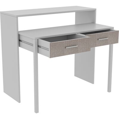 Norda Design Moderni valkoinen opiskelupöytä kahdella laatikolla, 99 x 66 x 88 cm, 100 % melamiinipäällystetty, seinään kiinnitettävä muotoilu Norda Design Moderni valkoinen opiskelupöytä kahdella laatikolla, 99 x 66 x 88 cm, 100 % melamiinipäällystetty, seinään kiinnitettävä muotoilu