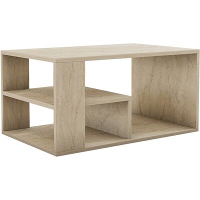 Norda Design Moderni sohvapöytä seinäkiinnityksellä, travertiininvärinen, 80x50x40 cm 100% melamiinipinnoitettu, 18 mm paksu, lisäsäilytystila ja... Norda Design Moderni sohvapöytä seinäkiinnityksellä, travertiininvärinen, 80x50x40 cm 100% melamiinipinnoitettu, 18 mm paksu, lisäsäilytystila ja...