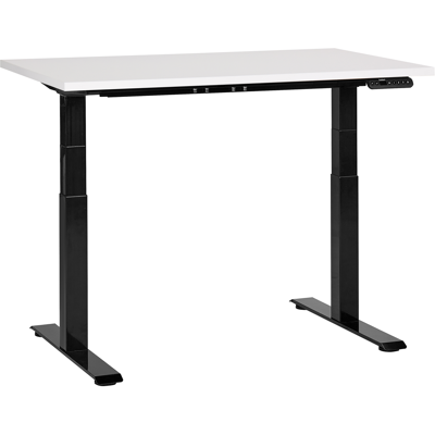 Beliani Sähkösäädettävä työpöytä DESTINES Valkoinen/musta 120 cm 72 cm Beliani Sähkösäädettävä työpöytä DESTINES Valkoinen/musta 120 cm 72 cm