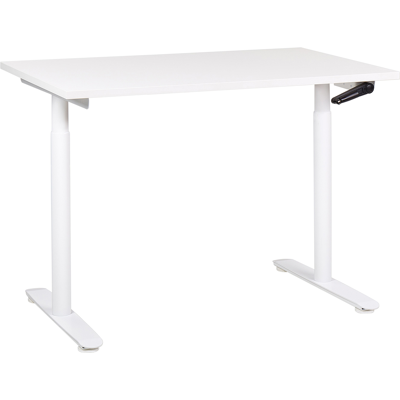 Beliani Manuaalisesti säädettävä työpöytä DESTINAS Valkoinen 120 cm 72 cm Beliani Manuaalisesti säädettävä työpöytä DESTINAS Valkoinen 120 cm 72 cm