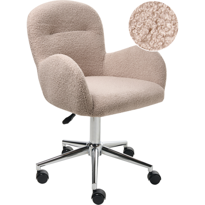 Beliani Työtuoli PRIDDY buklee Beige Beliani Työtuoli PRIDDY buklee Beige