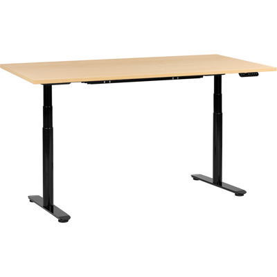 Beliani Sähkösäädettävä työpöytä DESTINAS Musta/vaaleanruskea 180 cm 72 cm Beliani Sähkösäädettävä työpöytä DESTINAS Musta/vaaleanruskea 180 cm 72 cm