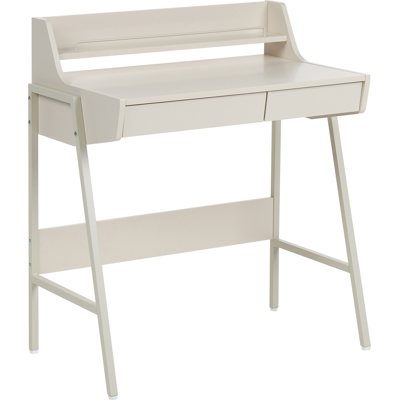 Beliani Työpöytä hyllyllä BROXTON 77 cm 46 cm Vaaleanbeige Beliani Työpöytä hyllyllä BROXTON 77 cm 46 cm Vaaleanbeige