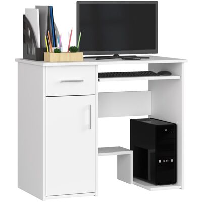 Akord Kirjoituspöytä Pin 1 laatikko 1 kaappi vasen Valkoinen 90x50x74 Akord Kirjoituspöytä Pin 1 laatikko 1 kaappi vasen Valkoinen 90x50x74