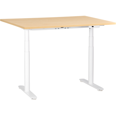 Beliani Sähkösäädettävä työpöytä DESTINAS Vaaleanruskea/valkoinen 120 cm 60 cm Beliani Sähkösäädettävä työpöytä DESTINAS Vaaleanruskea/valkoinen 120 cm 60 cm