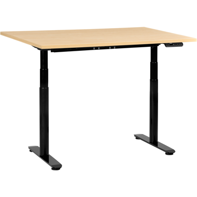 Beliani Sähkösäädettävä työpöytä DESTINAS Musta/vaaleanruskea 120 cm 60 cm Beliani Sähkösäädettävä työpöytä DESTINAS Musta/vaaleanruskea 120 cm 60 cm