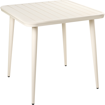 Beliani Puutarhapöytä NATURNO 80 cm 80 cm metalli Vaaleanbeige Beliani Puutarhapöytä NATURNO 80 cm 80 cm metalli Vaaleanbeige