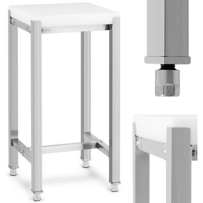 Royal Catering Polyeteenistä valmistettu teurastajan teurastuspöytä teräsjalustalla, 40 x 40 x 80 cm Royal Catering Polyeteenistä valmistettu teurastajan teurastuspöytä teräsjalustalla, 40 x 40 x 80 cm