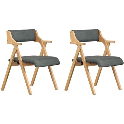 SoBuy Taitettava tuplakäsinojainen tuoli tummanharmaa 61.5x56x77.6 cm FST98-SGX2 SoBuy Taitettava tuplakäsinojainen tuoli tummanharmaa 61.5x56x77.6 cm FST98-SGX2