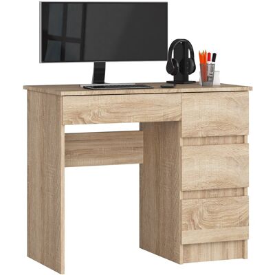 Akord Kirjoituspöytä 3 Laatikkoinen Oikea Sonoma-tammi 90x50x77 Akord Kirjoituspöytä 3 Laatikkoinen Oikea Sonoma-tammi 90x50x77