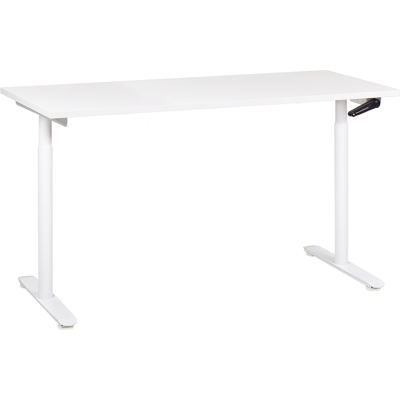 Beliani Manuaalisesti säädettävä työpöytä DESTINAS Valkoinen 160 cm 72 cm Beliani Manuaalisesti säädettävä työpöytä DESTINAS Valkoinen 160 cm 72 cm