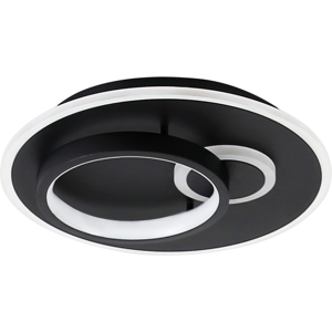 NETTLIFE LED - kattovalaisin olohuoneeseen, musta keittiön lamppu, 33 W, himmennettävä, kaukosäätimellä, moderni design - lamppu, pyöreä NETTLIFE LED - kattovalaisin olohuoneeseen, musta keittiön lamppu, 33 W, himmennettävä, kaukosäätimellä, moderni design - lamppu, pyöreä