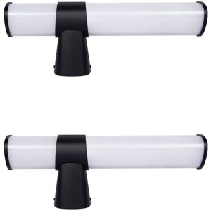 NETTLIFE LED-kylpyhuonevalaisin setti, 2 kpl seinävalaisimia, 6W, 30 cm, musta, IP44, 4000K neutraali valkoinen, peilivalaisimeksi sopiva NETTLIFE LED-kylpyhuonevalaisin setti, 2 kpl seinävalaisimia, 6W, 30 cm, musta, IP44, 4000K neutraali valkoinen, peilivalaisimeksi sopiva