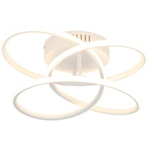 NETTLIFE LED - kattovalaisin eteiseen, moderni muotoilu, valkoinen, himmennettävä, kaukosäätimellä, 36 cm, metalli, 44 W NETTLIFE LED - kattovalaisin eteiseen, moderni muotoilu, valkoinen, himmennettävä, kaukosäätimellä, 36 cm, metalli, 44 W