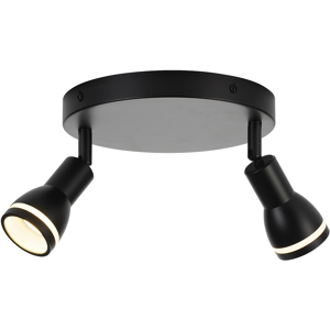 NETTLIFE LED - kattospottivalaisin 2 lamppua musta olohuoneen kattovalaisin säädettävä kohdevalo GU10- kohdevalo moderni lamppu NETTLIFE LED - kattospottivalaisin 2 lamppua musta olohuoneen kattovalaisin säädettävä kohdevalo GU10- kohdevalo moderni lamppu