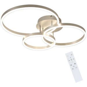 NETTLIFE LED-kattovalaisin olohuoneeseen, himmennettävä olohuonevalaisin, 82 cm, moderni muotoilu, kulta, 74 W, makuuhuonevalaisin kaukosäätimellä NETTLIFE LED-kattovalaisin olohuoneeseen, himmennettävä olohuonevalaisin, 82 cm, moderni muotoilu, kulta, 74 W, makuuhuonevalaisin kaukosäätimellä