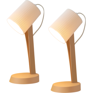 NETTLIFE pöytävalaisin olohuoneen yövalaisin johdolla 37,4 cm 2 pienen lampun setti E14 moderni ruskea pöytävalaisin NETTLIFE pöytävalaisin olohuoneen yövalaisin johdolla 37,4 cm 2 pienen lampun setti E14 moderni ruskea pöytävalaisin
