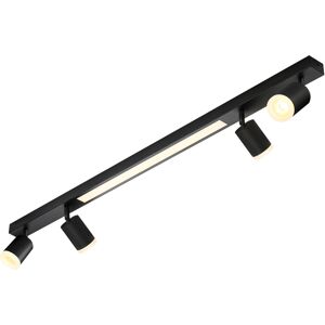 NETTLIFE himmennettävä LED-kattovalaisin 4 lamppua musta 38W kaukosäätimellä 3000K-6500K säädettävä 350° NETTLIFE himmennettävä LED-kattovalaisin 4 lamppua musta 38W kaukosäätimellä 3000K-6500K säädettävä 350°