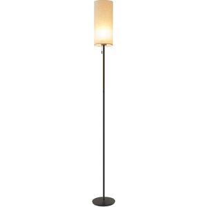 NETTLIFE Himmennettävä LED - lattiavalaisin Retro Kangasvarjostin Olohuoneeseen Vetokytkimellä NETTLIFE Himmennettävä LED - lattiavalaisin Retro Kangasvarjostin Olohuoneeseen Vetokytkimellä