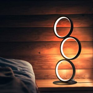 ZMH musta LED-yöpöytävalaisin, koristeellinen rengaspöytävalaisin makuuhuoneeseen ZMH musta LED-yöpöytävalaisin, koristeellinen rengaspöytävalaisin makuuhuoneeseen