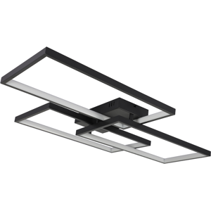 NETTLIFE LED - kattovalaisin, musta metalli, 72W 80CM, olohuoneen lamppu, moderni himmennettäväKaukosäätimellä suorakaiteen, muotoinen muotoilu NETTLIFE LED - kattovalaisin, musta metalli, 72W 80CM, olohuoneen lamppu, moderni himmennettäväKaukosäätimellä suorakaiteen, muotoinen muotoilu