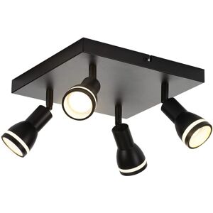 NETTLIFE LED - kattovalaisin 4 lamppua musta olohuoneen säädettävä GU10- spottivalaisin moderni NETTLIFE LED - kattovalaisin 4 lamppua musta olohuoneen säädettävä GU10- spottivalaisin moderni
