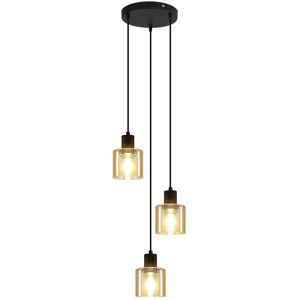 NETTLIFE riippuvalaisin, ruokapöytäVintage - riippuvalaisin, 3 lamppua, riippuva, ruokapöytävalaisin, E27, musta, metalli, retro, teollinen NETTLIFE riippuvalaisin, ruokapöytäVintage - riippuvalaisin, 3 lamppua, riippuva, ruokapöytävalaisin, E27, musta, metalli, retro, teollinen