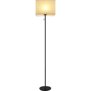 NETTLIFE Retro himmennettävä LED - lattiavalaisin, kangasvarjostin olohuoneeseen, vetokytkimellä NETTLIFE Retro himmennettävä LED - lattiavalaisin, kangasvarjostin olohuoneeseen, vetokytkimellä