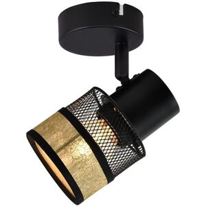 NETTLIFE Kattospotti 1-lamppuinen musta käytävävalaisin metalli vintagekulta E27 LED max 40W säädettävä 330° NETTLIFE Kattospotti 1-lamppuinen musta käytävävalaisin metalli vintagekulta E27 LED max 40W säädettävä 330°
