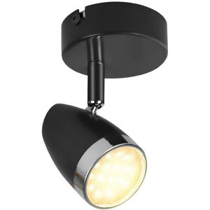 NETTLIFE LED - kattospottivalaisin 1 moderni lamppu 4W musta lämmin valkoinen 3000K säädettävä 350° NETTLIFE LED - kattospottivalaisin 1 moderni lamppu 4W musta lämmin valkoinen 3000K säädettävä 350°