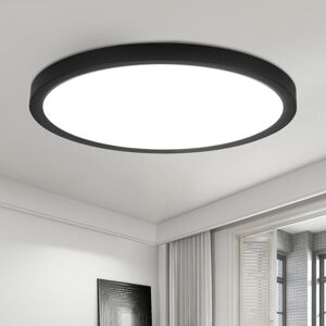 ZMH 30 cm 24 W LED-kattovalaisin, musta, 6000 K ZMH 30 cm 24 W LED-kattovalaisin, musta, 6000 K