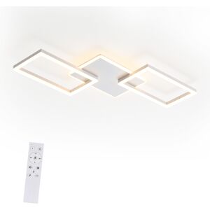 NETTLIFE LED-kattovalaisin olohuoneeseen - Himmennettävä kattovalaisin kaukosäätimellä 63W - Suuri - Moderni valkoinen NETTLIFE LED-kattovalaisin olohuoneeseen - Himmennettävä kattovalaisin kaukosäätimellä 63W - Suuri - Moderni valkoinen