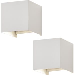 NETTLIFE 5W LED-seinävalaisin, 2 kpl - Ulko-/sisäseinävalaisin valkoinen, säädettävä kaksoissäde vedenpitävä IP65 230V 3000K NETTLIFE 5W LED-seinävalaisin, 2 kpl - Ulko-/sisäseinävalaisin valkoinen, säädettävä kaksoissäde vedenpitävä IP65 230V 3000K