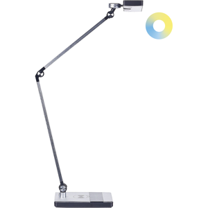 Beliani Työpöydän LED-valaisin LACERTA langattomalla laturilla metalli Hopea Beliani Työpöydän LED-valaisin LACERTA langattomalla laturilla metalli Hopea