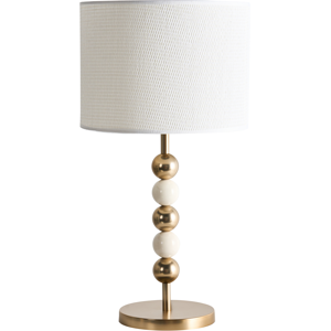 Beliani Pöytävalaisin LOKY metalli Messinki/beige Beliani Pöytävalaisin LOKY metalli Messinki/beige