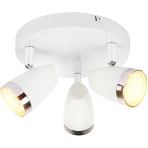 NETTLIFE Moderni 3- lamppuinen LED - kattospottivalaisin 4 W valkoinen lämmin valkoinen 3000 K NETTLIFE Moderni 3- lamppuinen LED - kattospottivalaisin 4 W valkoinen lämmin valkoinen 3000 K