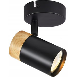 NETTLIFE LED - kattovalaisin, puinen, GU10, kääntyvä, 330°, musta, vintage - sisustus, eteiseen, olohuoneeseen, makuuhuoneeseen, keittiöön NETTLIFE LED - kattovalaisin, puinen, GU10, kääntyvä, 330°, musta, vintage - sisustus, eteiseen, olohuoneeseen, makuuhuoneeseen, keittiöön