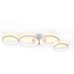 NETTLIFE LED - kattovalaisin, 100cm, himmennettävä, 4 rengasta, moderni, 56WValkoinen Valaistus Kaukosäätimellä NETTLIFE LED - kattovalaisin, 100cm, himmennettävä, 4 rengasta, moderni, 56WValkoinen Valaistus Kaukosäätimellä