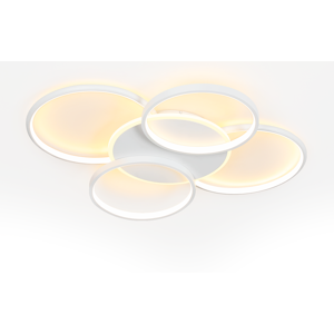 NETTLIFE LED - kattovalaisin, olohuoneeseen, himmennettävä, 70WKaukosäätimellä, 5, rengasta Valkoinen, moderni, akryyli, himmennettävä NETTLIFE LED - kattovalaisin, olohuoneeseen, himmennettävä, 70WKaukosäätimellä, 5, rengasta Valkoinen, moderni, akryyli, himmennettävä