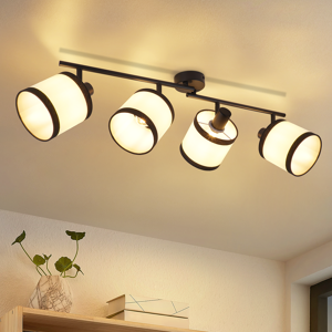 ZMH 4-lamppuinen kattovalaisin - Vintage E14 LED-kohdevalaisin kankaasta, 350° kääntyvä, makuuhuoneisiin (polttimot eivät sisälly) ZMH 4-lamppuinen kattovalaisin - Vintage E14 LED-kohdevalaisin kankaasta, 350° kääntyvä, makuuhuoneisiin (polttimot eivät sisälly)