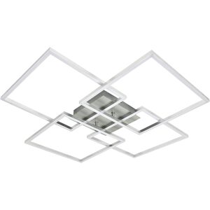 NETTLIFE LED - kattovalaisin makuuhuoneeseen, hopeanvärinen, himmennettävä, 64 cm, 36 W, geometrinen, olohuone, kaukosäädin NETTLIFE LED - kattovalaisin makuuhuoneeseen, hopeanvärinen, himmennettävä, 64 cm, 36 W, geometrinen, olohuone, kaukosäädin