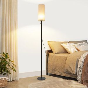 ZMH LED-retrolattiavalaisin himmentimellä, kangasvarjostin, olohuoneeseen ja kaapelikytkimellä ZMH LED-retrolattiavalaisin himmentimellä, kangasvarjostin, olohuoneeseen ja kaapelikytkimellä