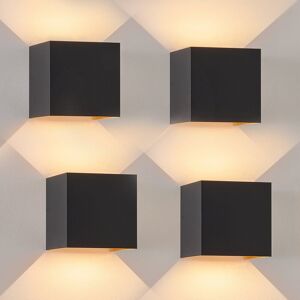 ZMH LED-ulkoseinävalaisin, sisäseinävalaisin, 4 kpl:n sarja, musta tai kulta, 5W, IP54, säädettävä, 3000K ZMH LED-ulkoseinävalaisin, sisäseinävalaisin, 4 kpl:n sarja, musta tai kulta, 5W, IP54, säädettävä, 3000K