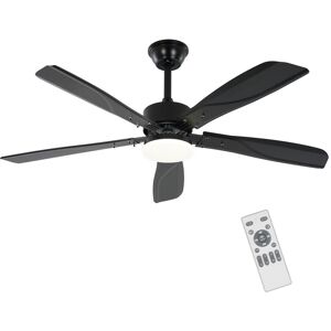 NETTLIFE kattotuuletin LED - valolla, hiljainen himmennettävä, 23 W, musta, 125 cm, tuulettimet valolla, 6- nopeusajastin NETTLIFE kattotuuletin LED - valolla, hiljainen himmennettävä, 23 W, musta, 125 cm, tuulettimet valolla, 6- nopeusajastin