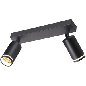 NETTLIFE LED - kattovalaisin 2 liekkiä - musta kattovalaisin GU10 kääntyvä kohdevalo puinen ilman lamppua NETTLIFE LED - kattovalaisin 2 liekkiä - musta kattovalaisin GU10 kääntyvä kohdevalo puinen ilman lamppua