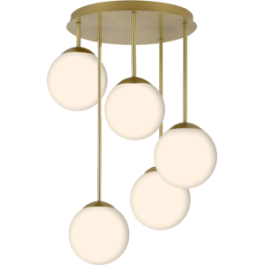 TOOLIGHT riippuva kattovalaisin APP1818-5CPR harjattu kulta valkoinen, 68x35x15cm TOOLIGHT riippuva kattovalaisin APP1818-5CPR harjattu kulta valkoinen, 68x35x15cm