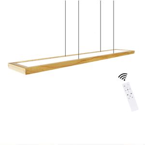 NETTLIFE Ruokailutilan riippuvalaisin, puinen, 38 W, himmennettävä, kaukosäätimellä, 100 cm:n LED - riippuvalaisin NETTLIFE Ruokailutilan riippuvalaisin, puinen, 38 W, himmennettävä, kaukosäätimellä, 100 cm:n LED - riippuvalaisin