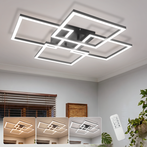 ZMH LED-kattovalaisin 43 W 58 cm - moderni himmennettävä kattovalaisin makuuhuoneeseen ja toimistoon ZMH LED-kattovalaisin 43 W 58 cm - moderni himmennettävä kattovalaisin makuuhuoneeseen ja toimistoon