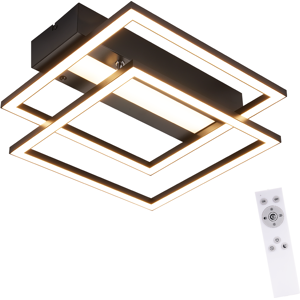 NETTLIFE LED - kattovalaisin olohuoneeseen, 2 kehystä, musta, moderni, neliönmuotoinen, himmennettävä, ihanteellinen eteiseen NETTLIFE LED - kattovalaisin olohuoneeseen, 2 kehystä, musta, moderni, neliönmuotoinen, himmennettävä, ihanteellinen eteiseen